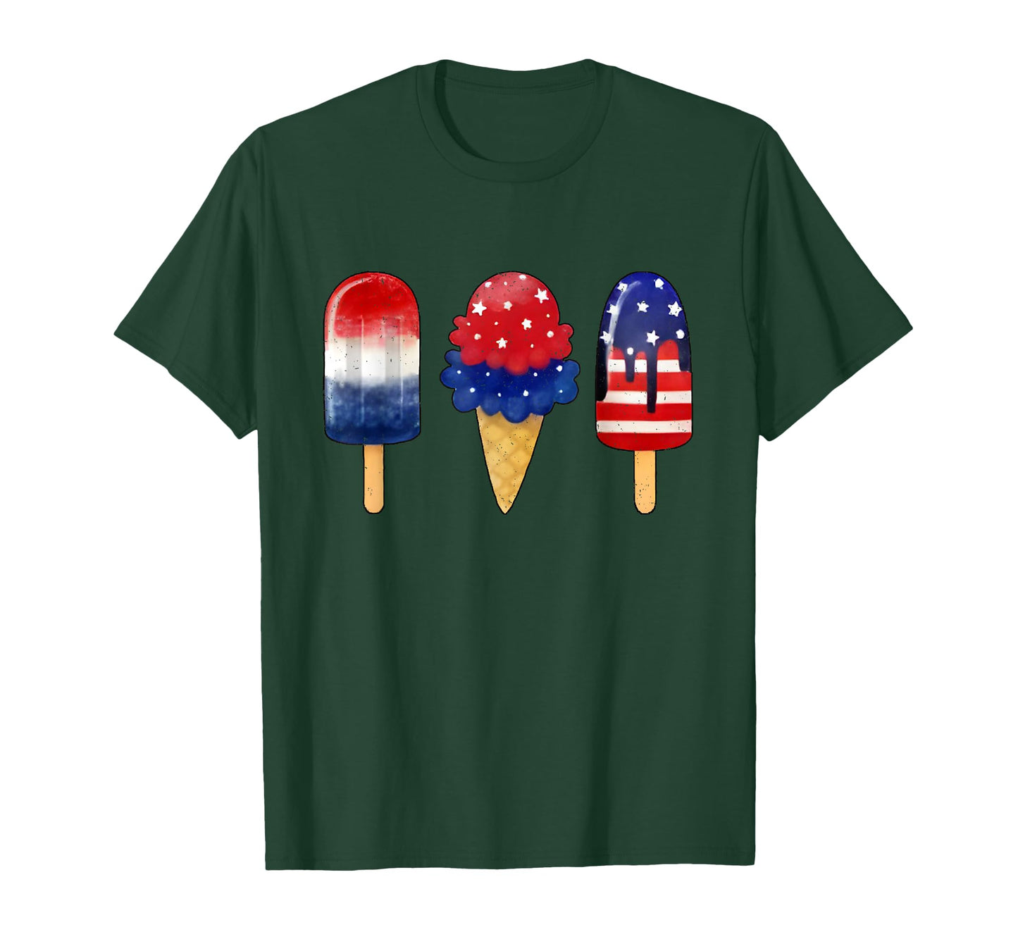4th Of July Cute Popsicle Patriotic Ice Cream Men Women Kid T-Shirt