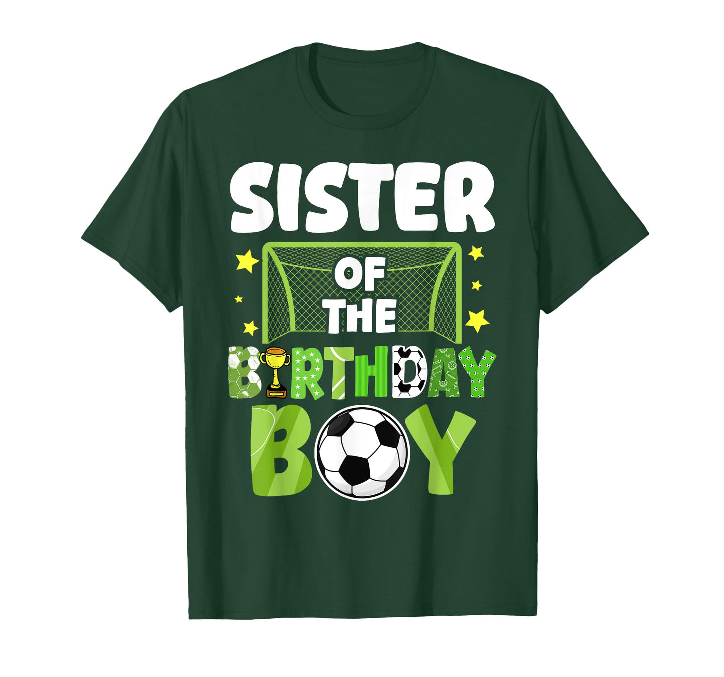 Soccer Sister Birthday Boy Party Soccer Family Matching T-Shirt