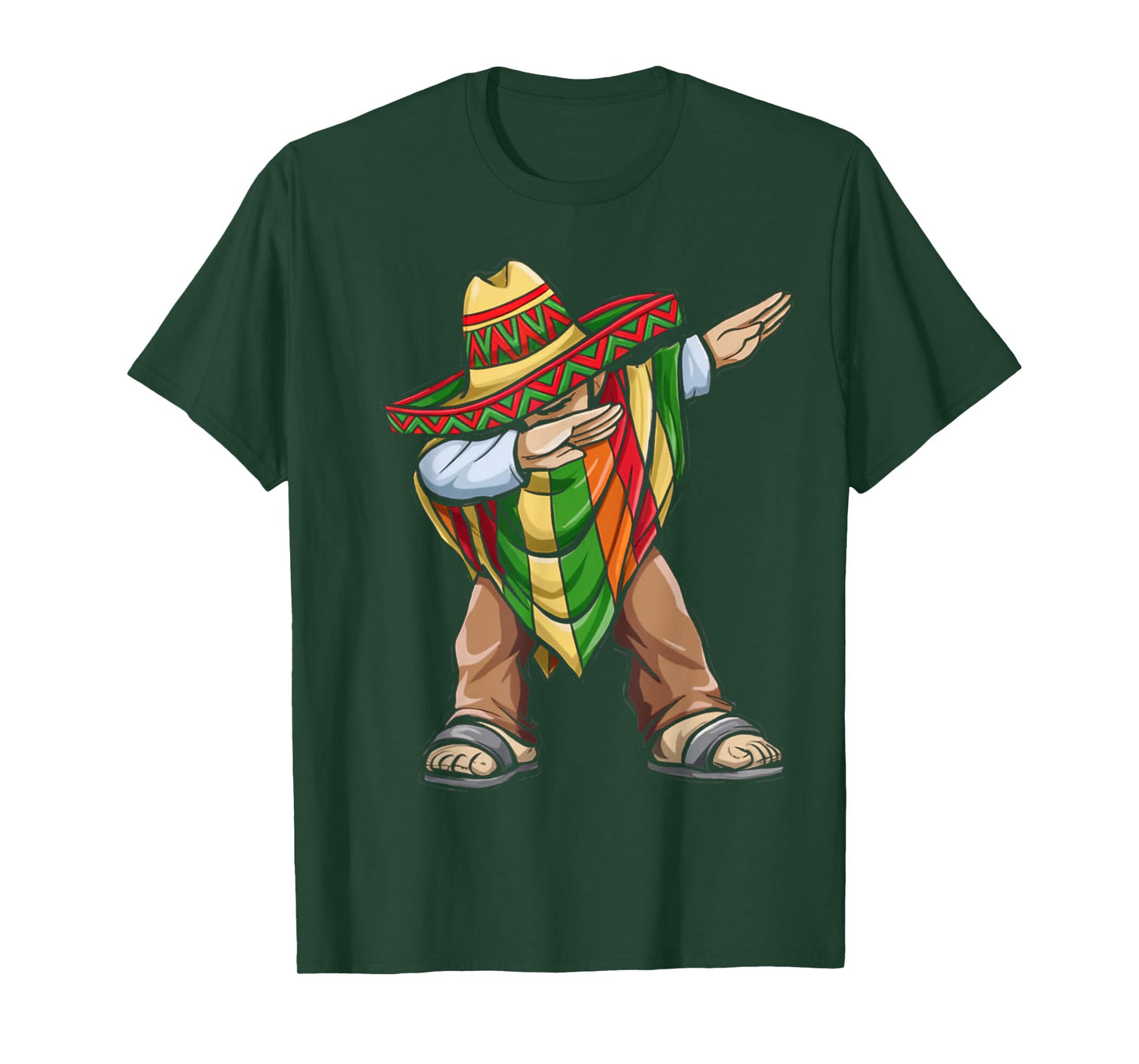 Dabbing Poncho Cinco de Mayo Mexican Sombrero Festival T-Shirt