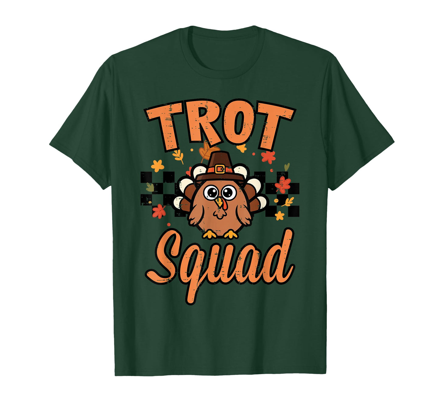 Thanksgiving Turkey Trot Squad Funny Fall Women Men Kids T-Shirt
