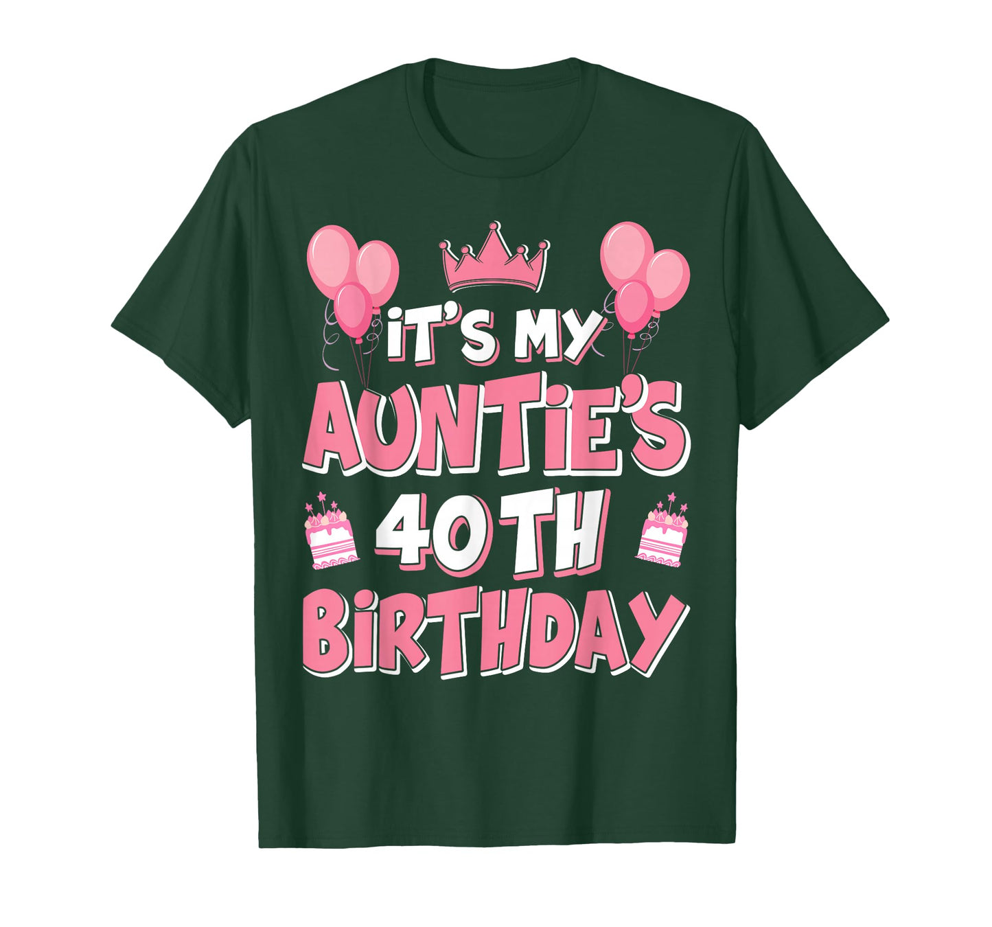 Balloons It's My Auntie's 40th Birthday 1985 40 Years Old T-Shirt