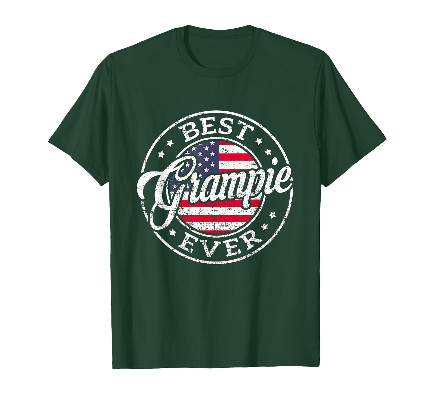 Best Grampie Ever USA Flag Fathers Day Family T-Shirt