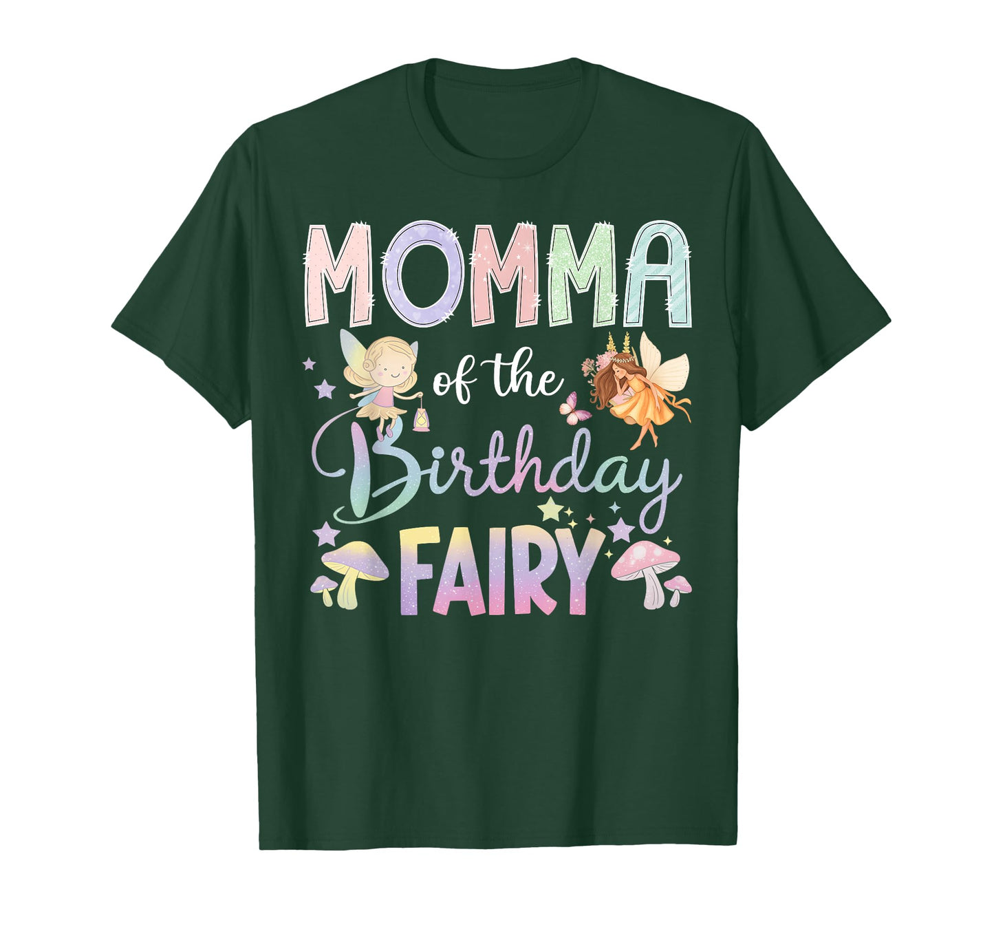 Momma Of The Birthday Fairy Little Girl Magical Family T-Shirt