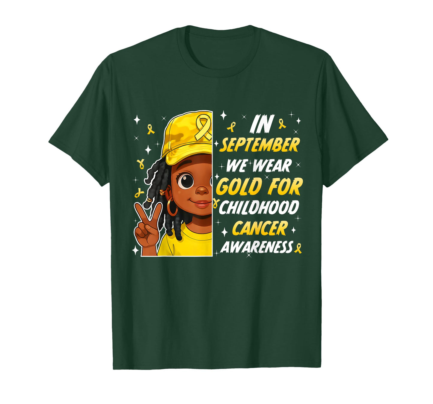 In September We Wear Gold For Childhood Cancer Awareness T-Shirt