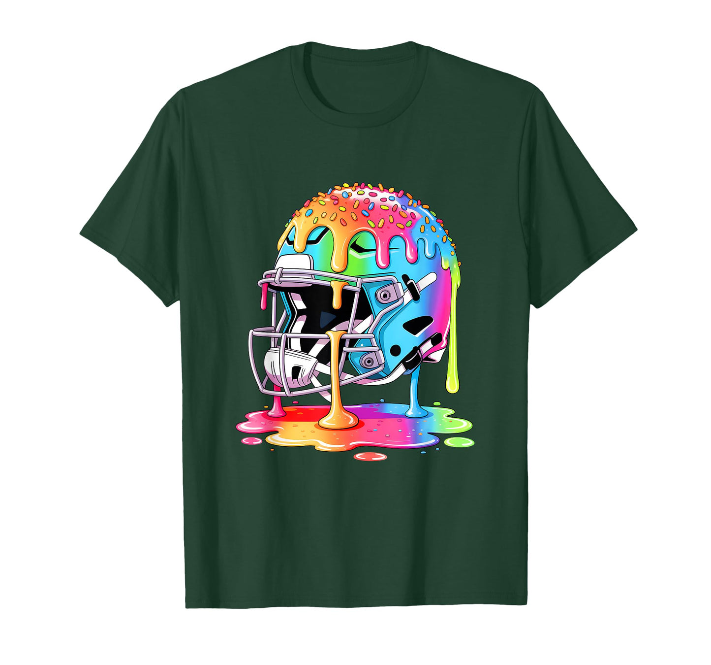 Ice Cream Drip Football Stuff Boys Qb Rb Lineman Wr Drippy T-Shirt