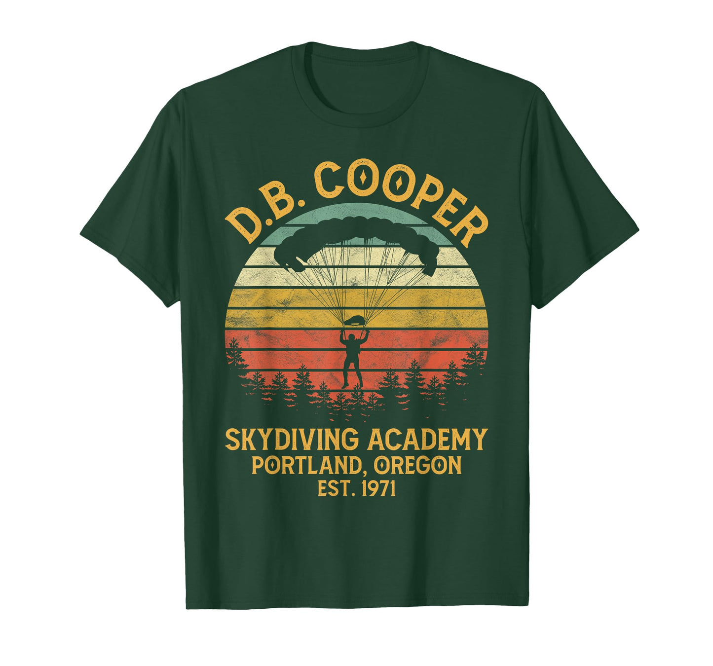 D.B. Coopers Skydiving Academy Portland Oregon DB Cooper T-Shirt