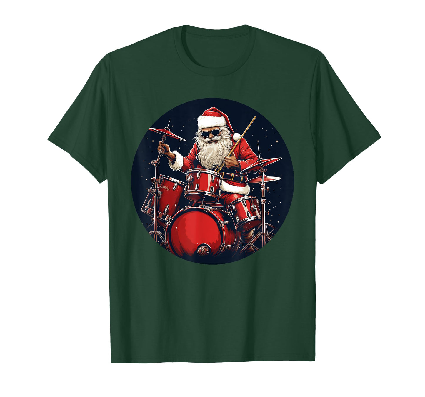 Rock'n Roll Santa Claus for Drummer Boys and Girls T-Shirt