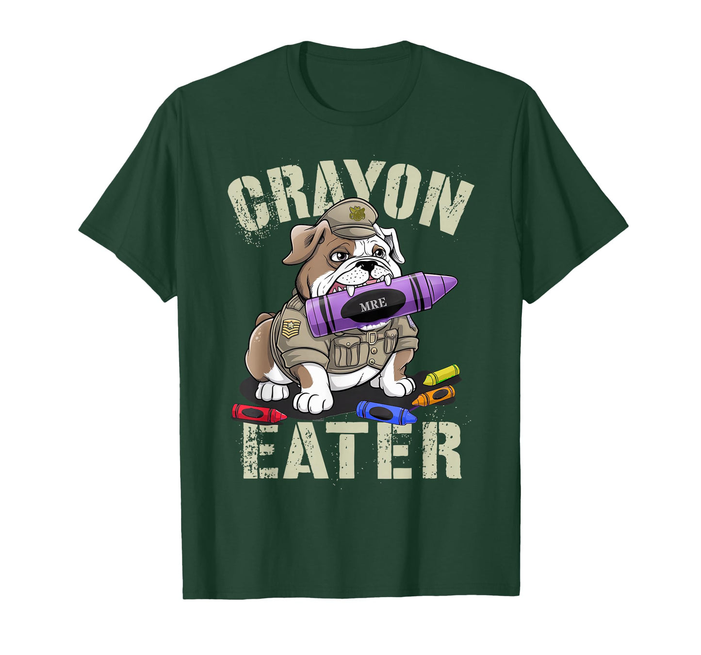 Funny CRAYON EATER Military Corps Proud Grunt Soldier Family T-Shirt