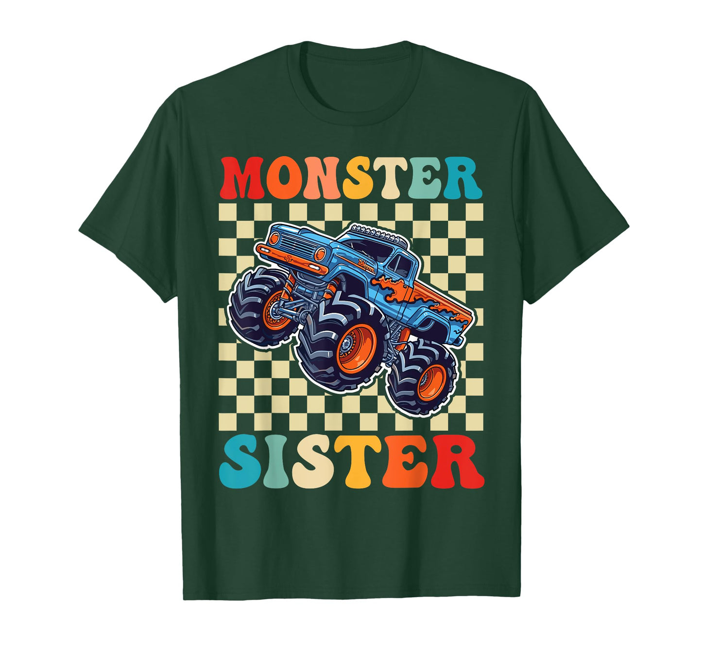 Monster Truck Sister Family Matching Monster Truck Lovers T-Shirt