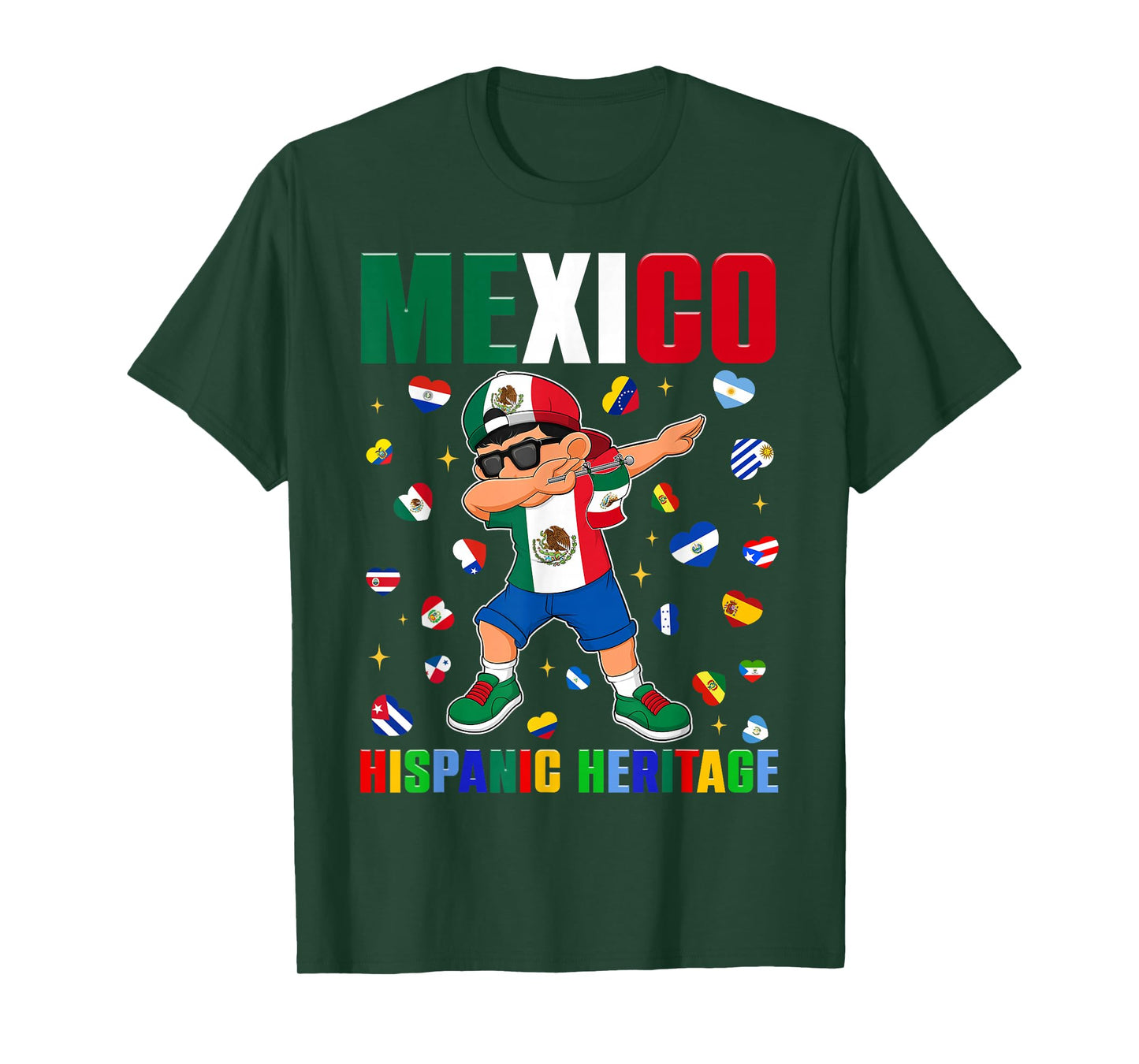 Mexico Hispanic Heritage Month Mexican Flag Latino Boys Kids T-Shirt
