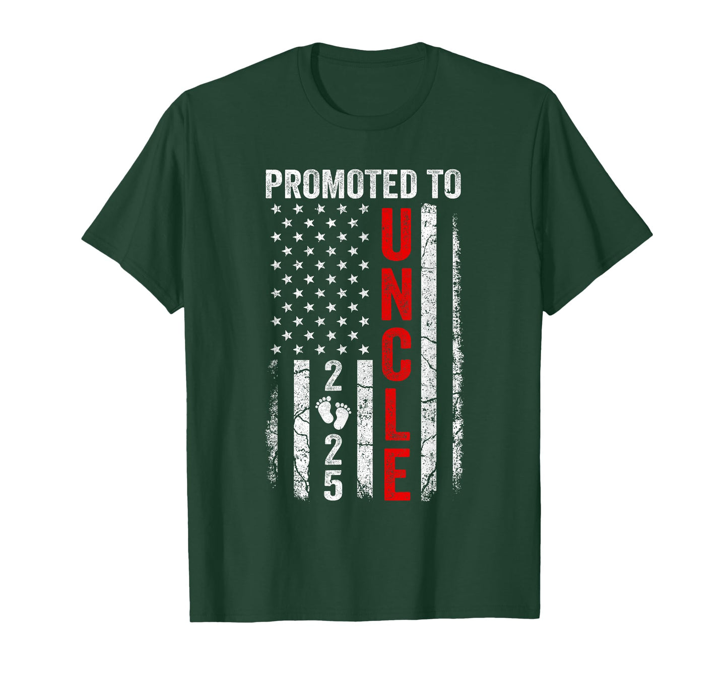 Patriotic Promoted To Uncle 2025 First Time New Uncle T-Shirt for Women Men