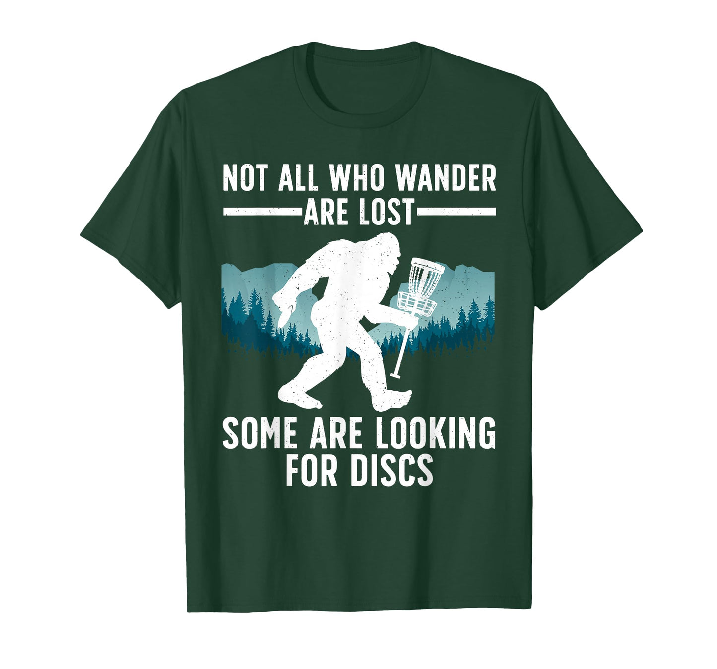 Funny Disc Golf For Men Women Bigfoot Basket Golf Players T-Shirt