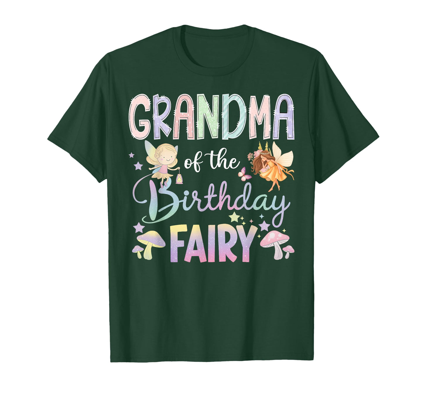 Grandma Of The Birthday Fairy Little Girl Magical Family T-Shirt