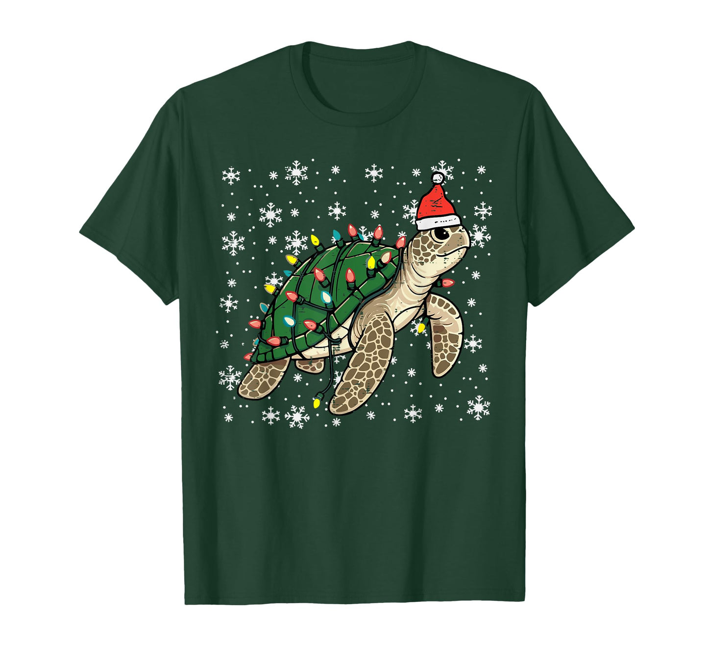 Christmas Sea Turtle Santa Xmas Men Women Boys Girls Kids T-Shirt