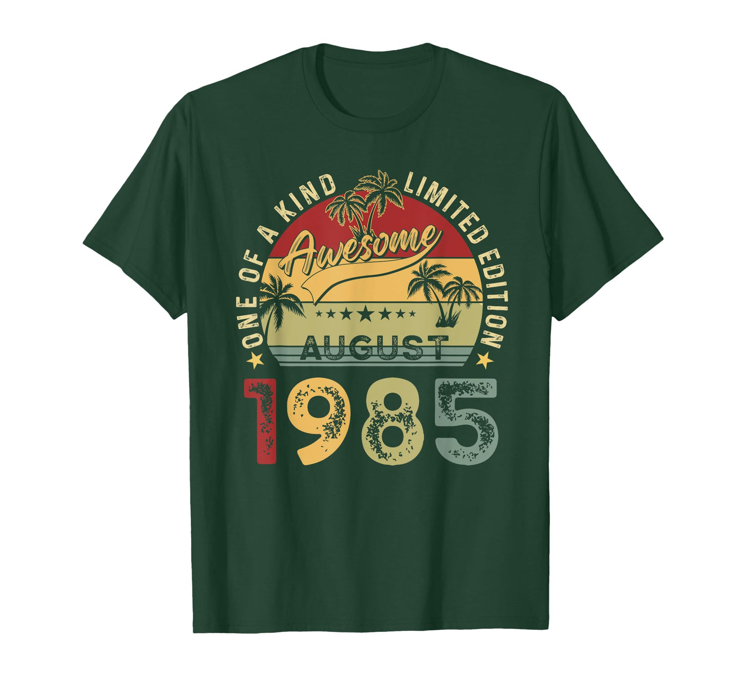 Awesome Since August 1985 Vintage Birthday Gift Men Women T-Shirt