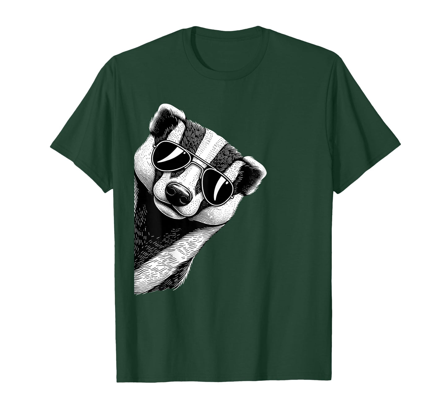 Funny Honey Badger Art Wearing Sunglasses T-Shirt
