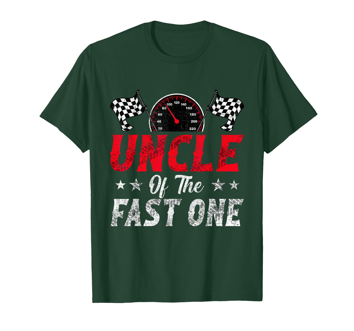 Uncle Of The Fast One 1st Birthday Racing Car Family T-Shirt