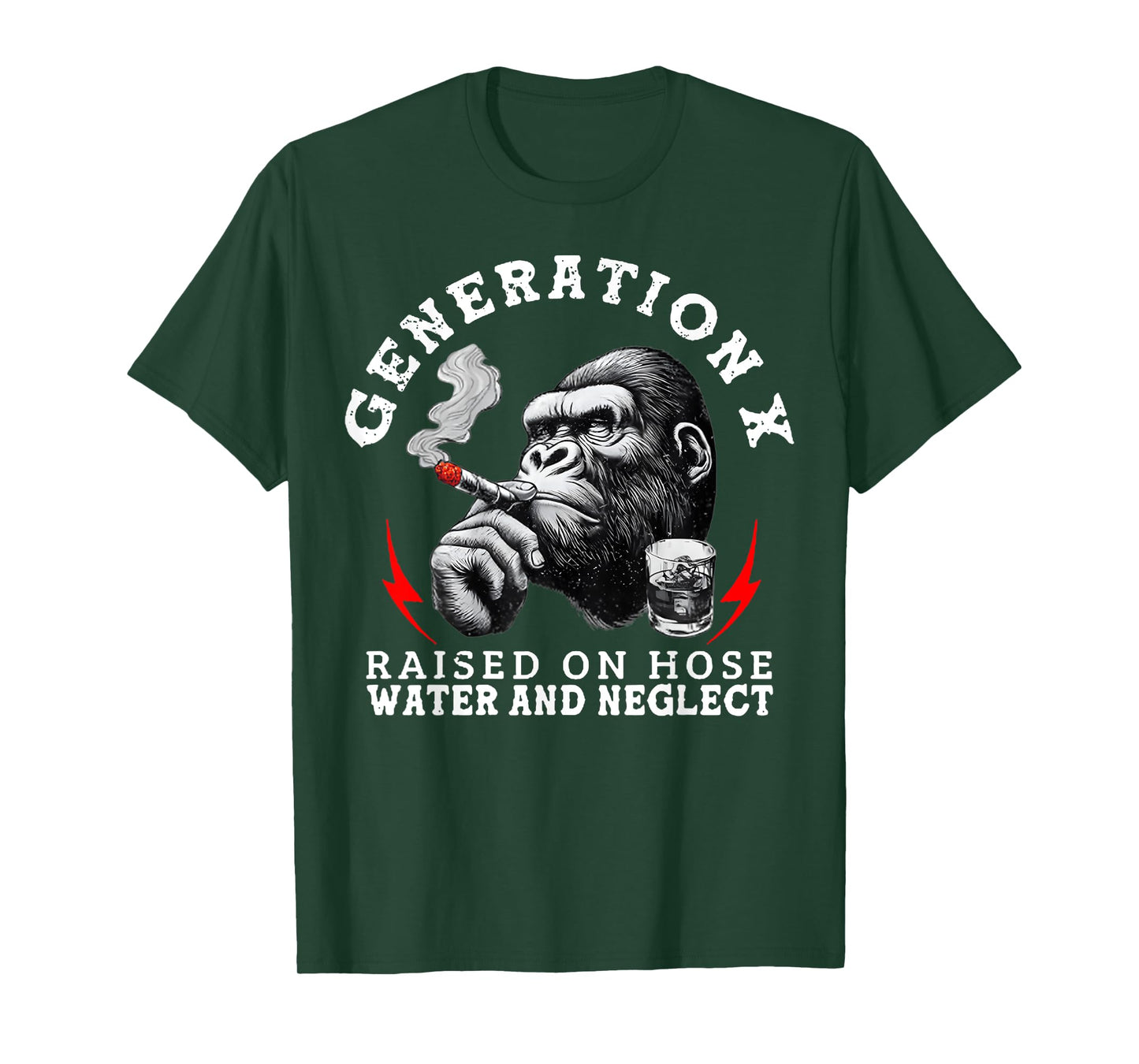 Generation X Raised On Hose Water and Neglect Monkey T-Shirt