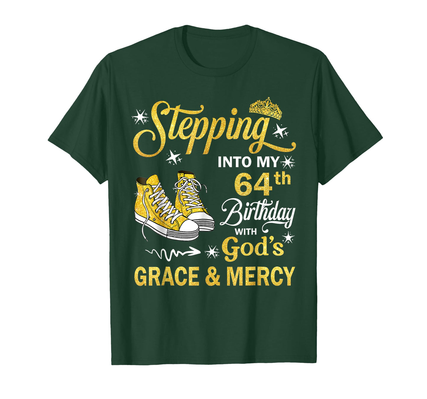 64 Year Old Birthday 64th Birthday With God's Grace & Mercy T-Shirt