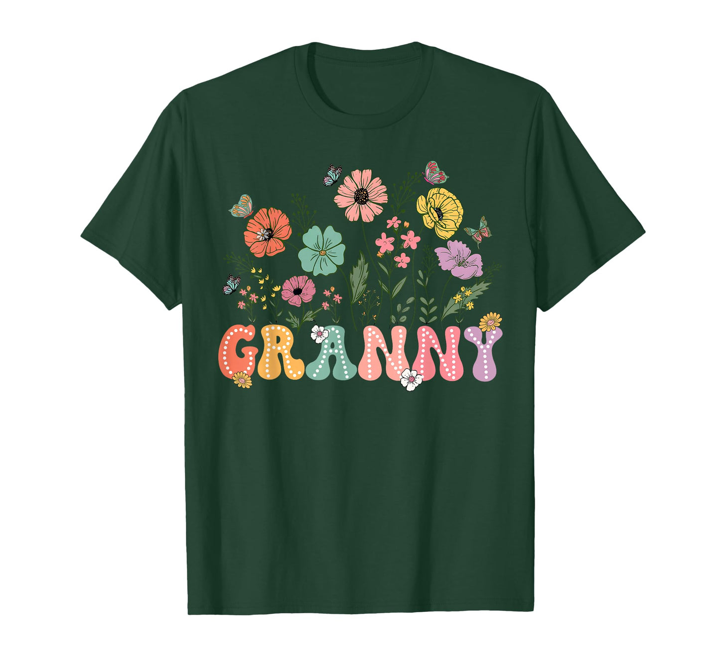 Granny Mothers Day For Grandma Wildflower Floral Women T-Shirt