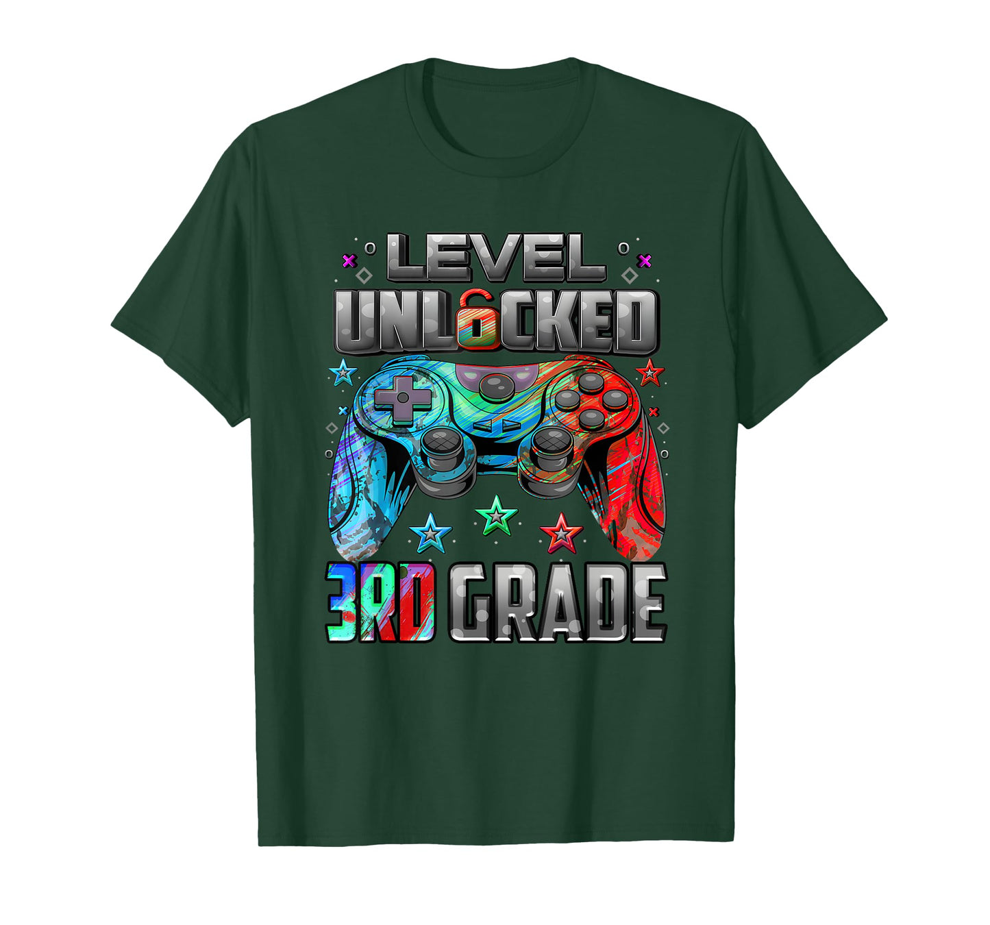 First Day Of 3rd Grade Level Unlocked Game Back To School T-Shirt