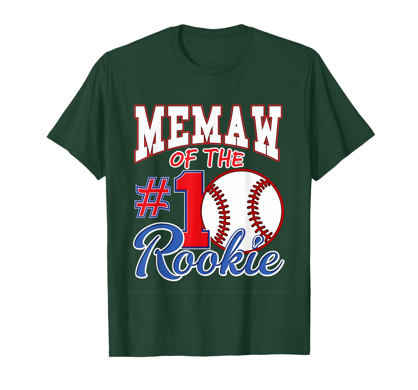 Retro Grandma Memaw Of The Number 1 Rookie Baseball T-Shirt