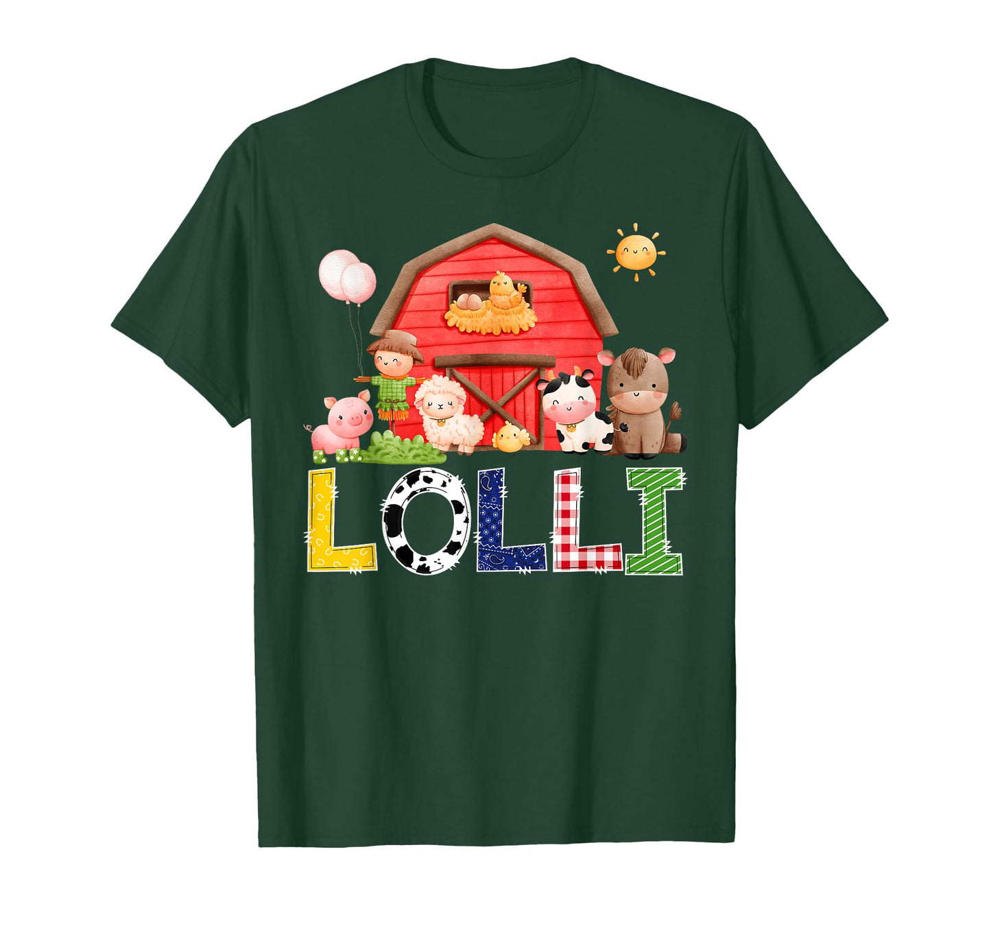 Lolli Red Farm Cow Birthday Boy Party Matching Family T-Shirt