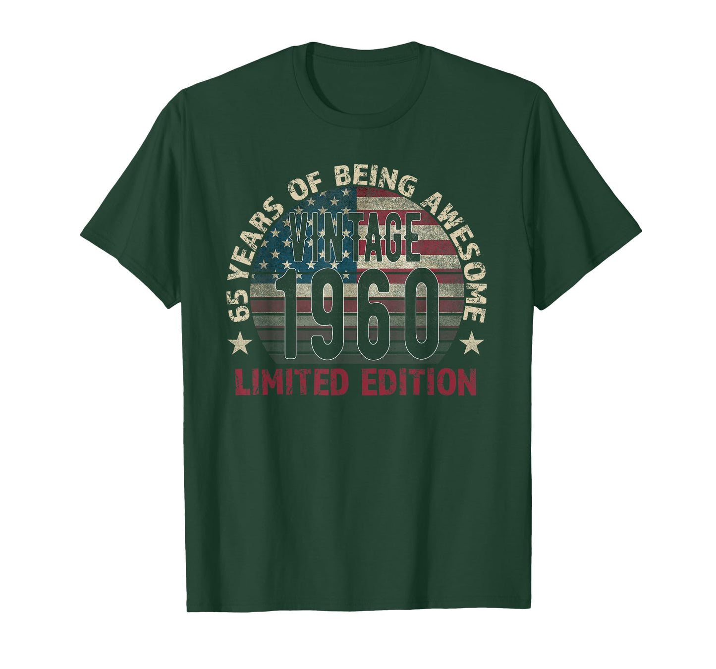 65th Birthday Gift men Vintage born 1960 turning 65 Year Old T-Shirt