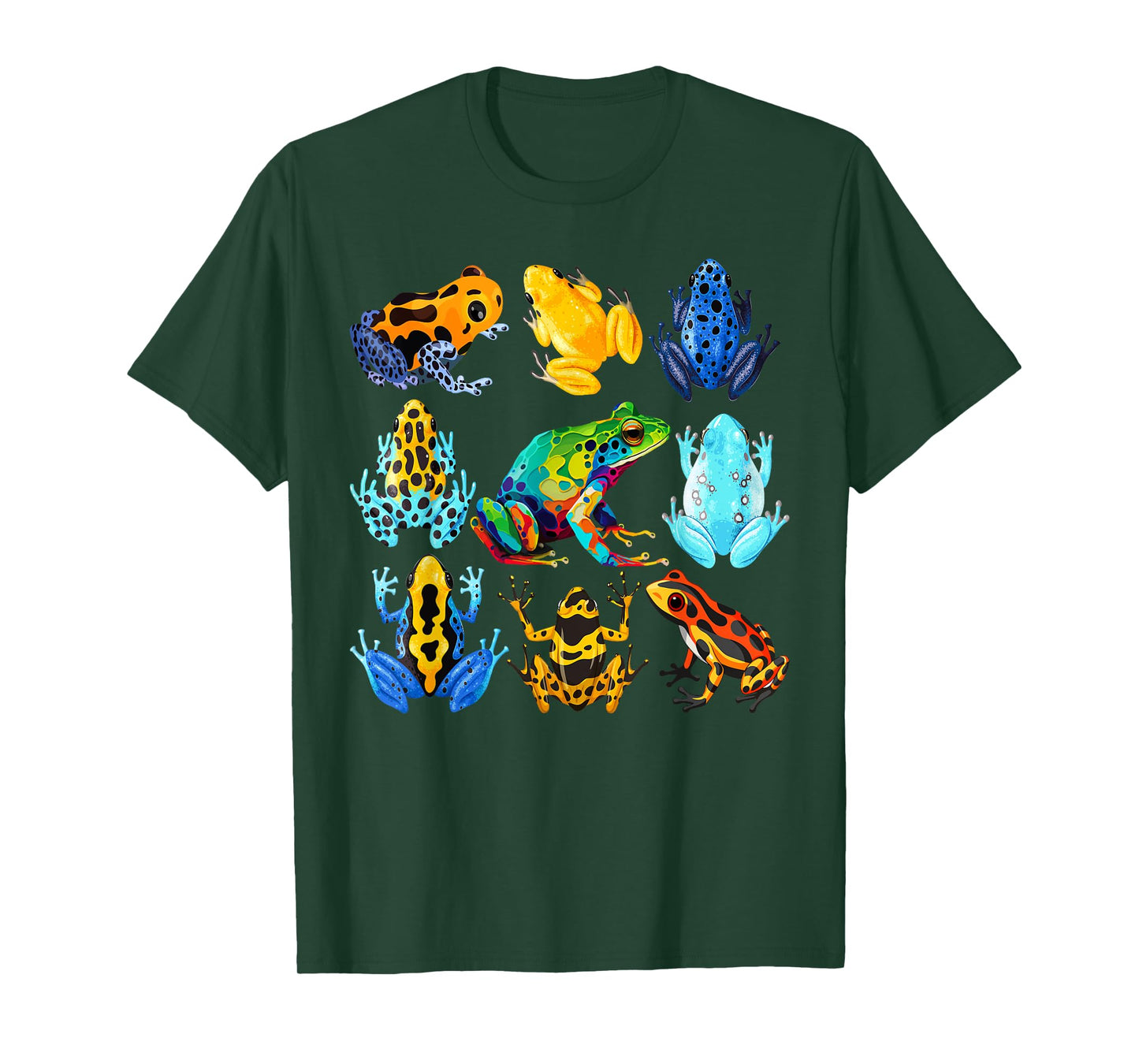 Colorful Collection Of Poison Dart Frogs Beautiful Nature T-Shirt
