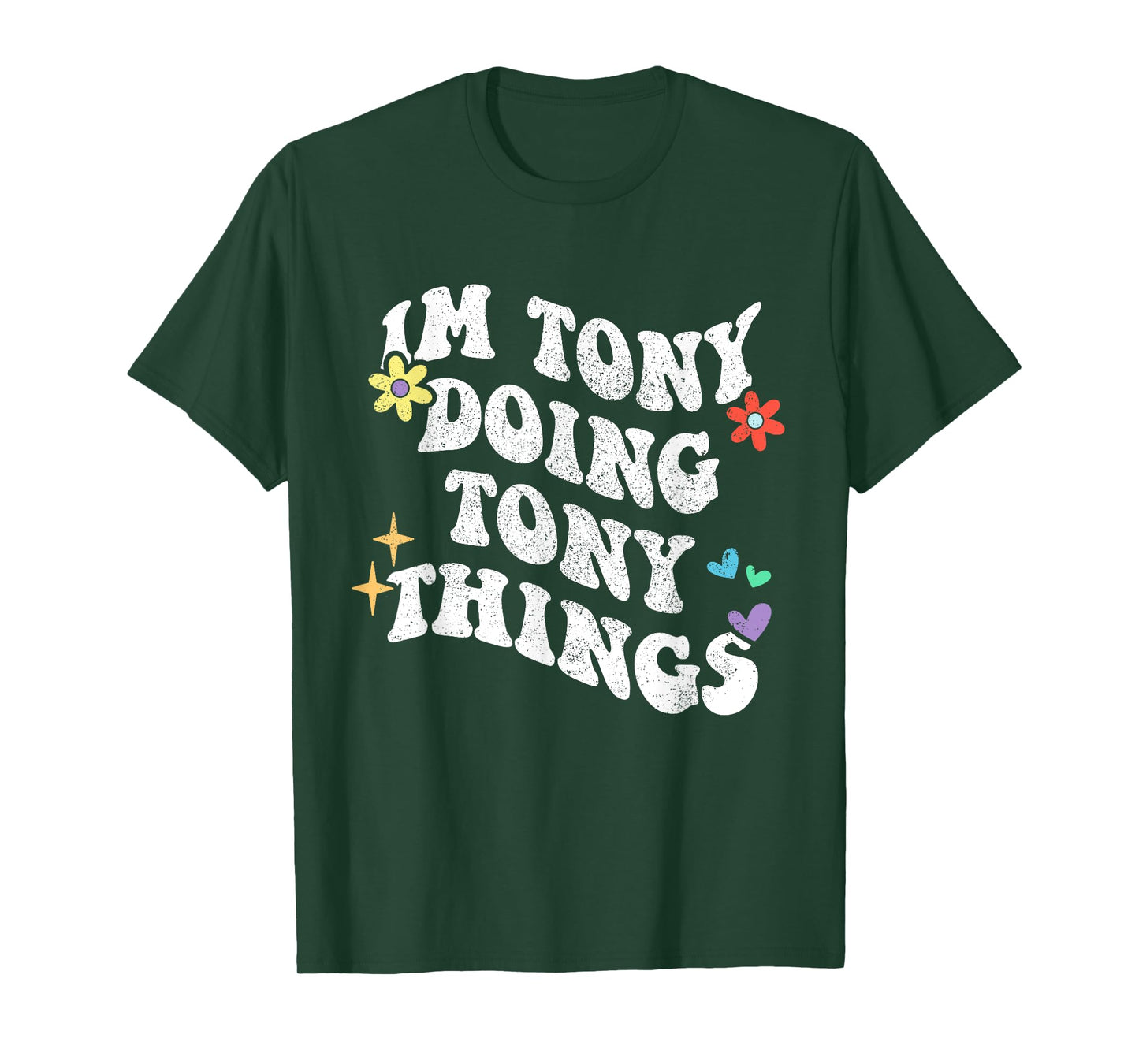 Retro Groovy Im Tony Doing Tony Things Funny Mother's Day T-Shirt