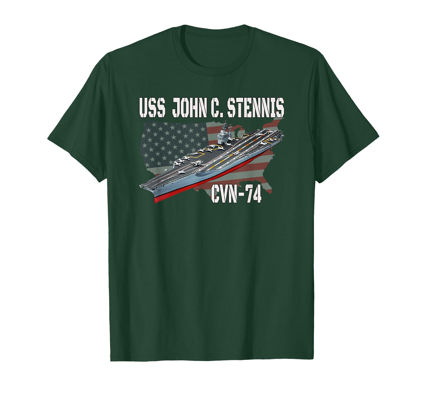 USS John C. Stennis CVN-74 Aircraft Carrier Veterans Day T-Shirt