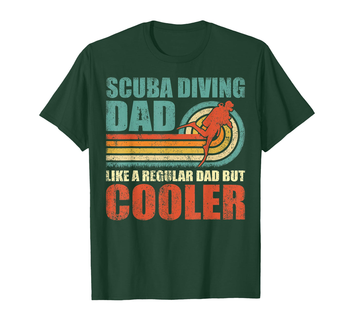Mens Scuba Diving Dad Like A Regular Dad But Cooler Father's Day T-Shirt