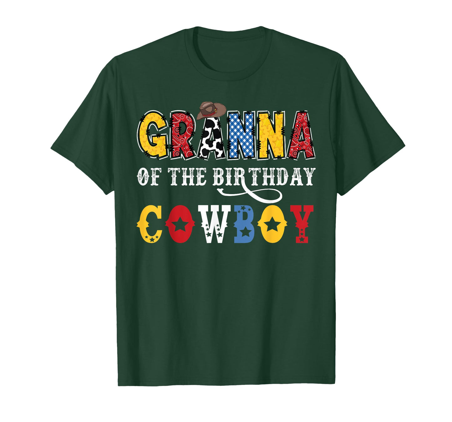 Granna Of The Birthday CowBoy Western Rodeo Granna T-Shirt