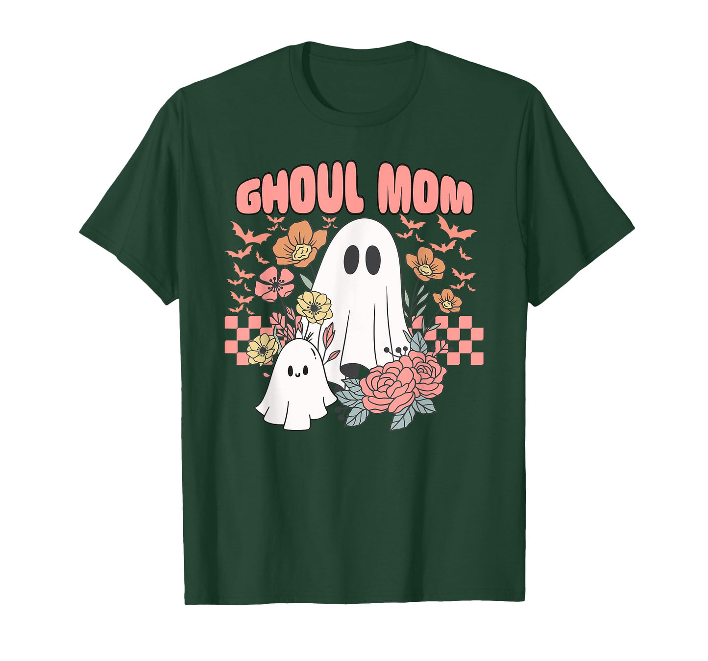 Ghoul Mom Halloween Ghost Spooky Season Retro Mama T-Shirt