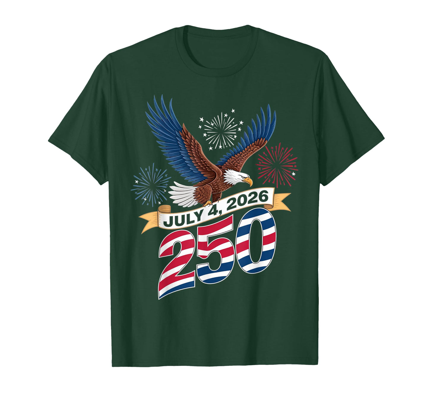 250th Anniversary Patriotic July 4th T-Shirt – USA 1776-2026 T-Shirt