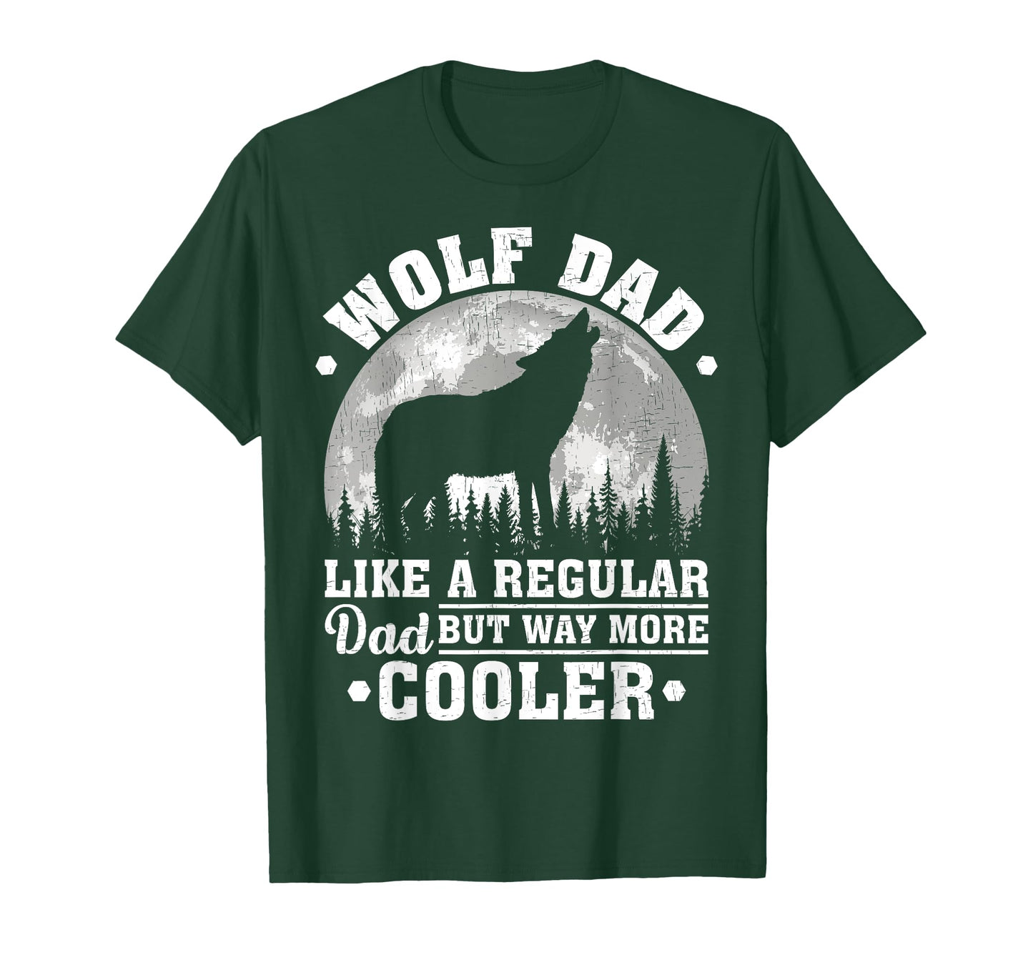 Wolf Dad Like A Regular Dad Funny Wolf Father's Day T-Shirt