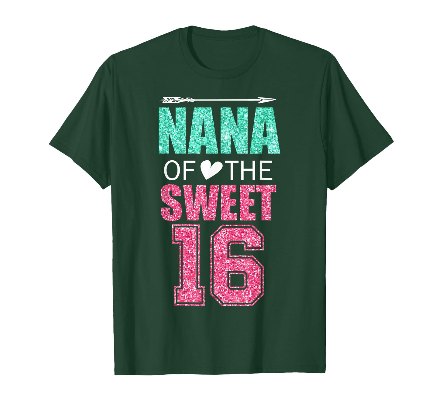 Nana Of The Sweet 16 Matching Family 16th Birthday Party T-Shirt