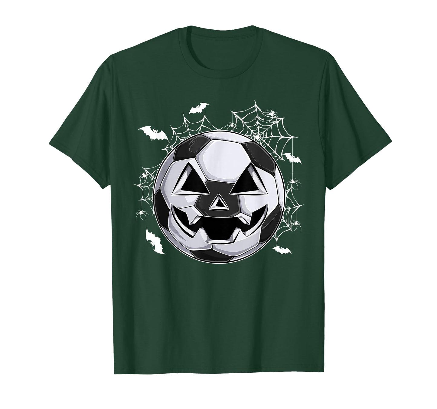Soccer Jack O Lantern Pumpkin Face Halloween Costume Boys T-Shirt