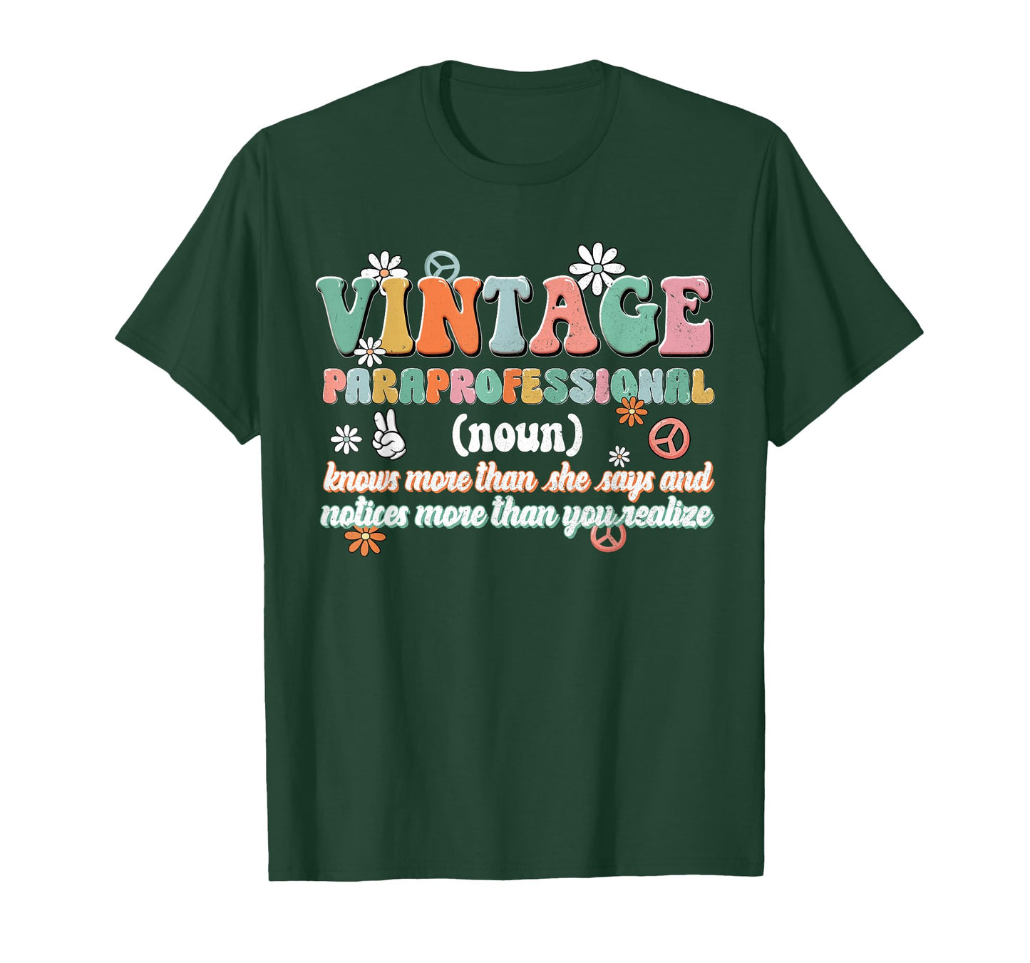 Vintage Paraprofessional Educator Intervention Teacher Women T-Shirt