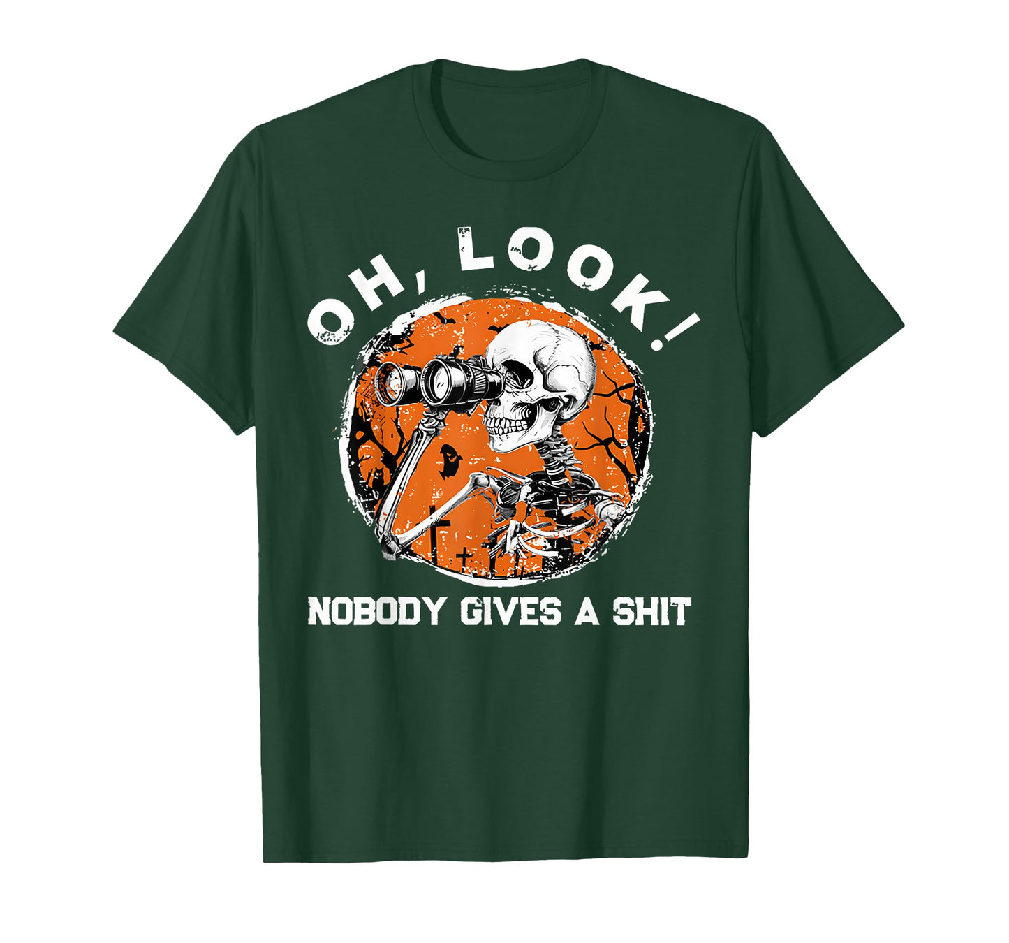 Skeleton Oh Look! Nobody Gives A Shit Generation X T-Shirt