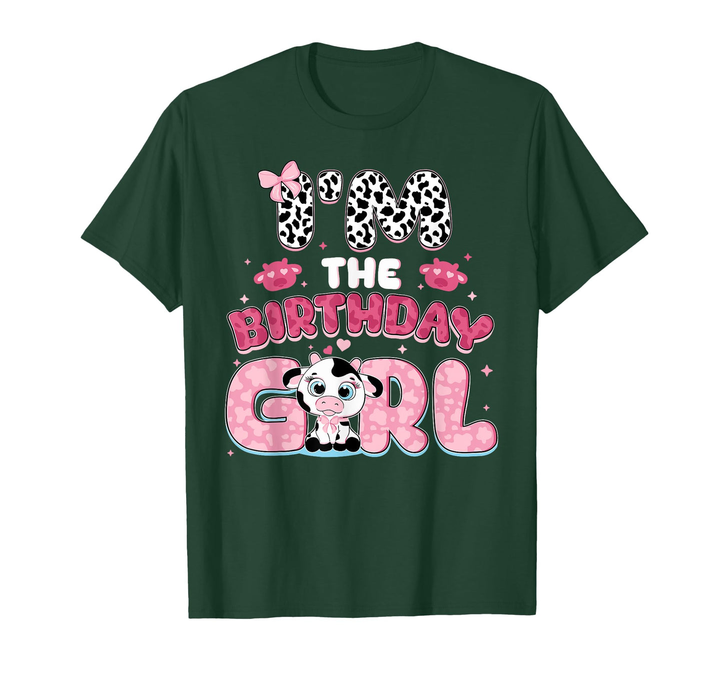 I'm The Birthday Girl Farm Cow Family Birthday Decoration T-Shirt