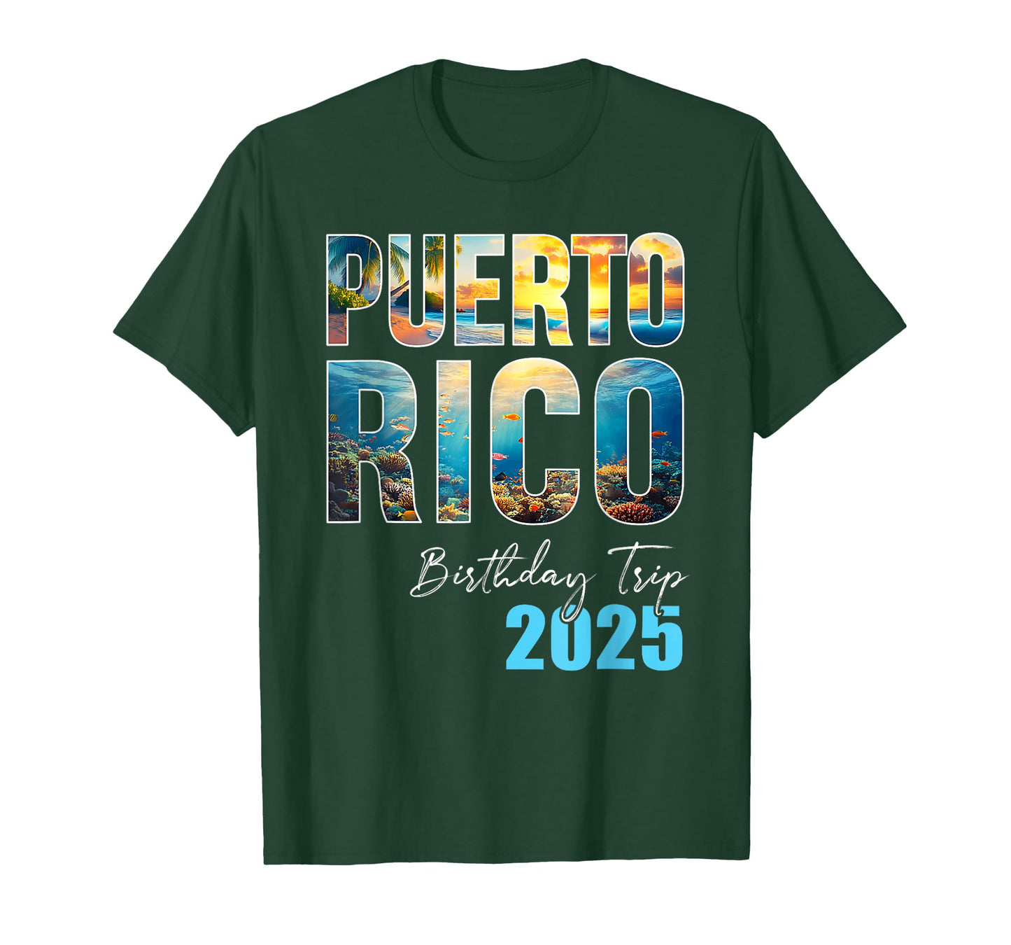 Puerto Rico Birthday Trip 2025 Vacation Party Crew Cruise T-Shirt