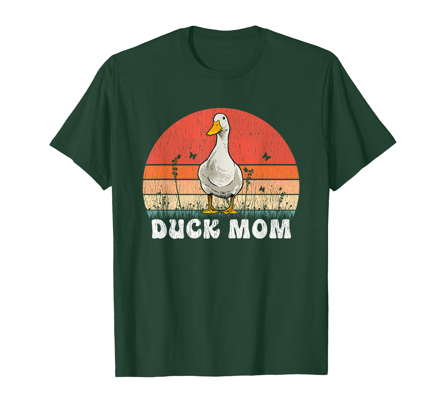 Duck Mom Retro Vintage Funny Mothers Day Mama Duck T-Shirt