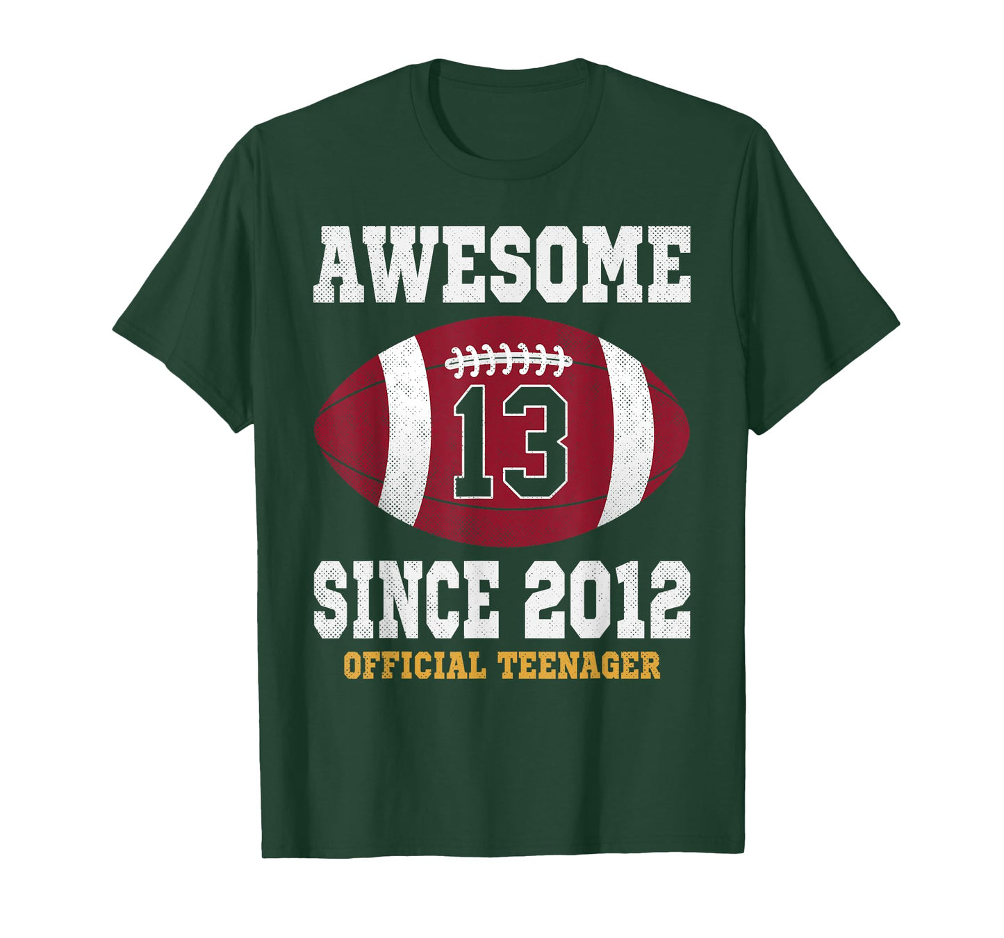 13th Birthday Football Player 13 Years Old Official Teenager T-Shirt