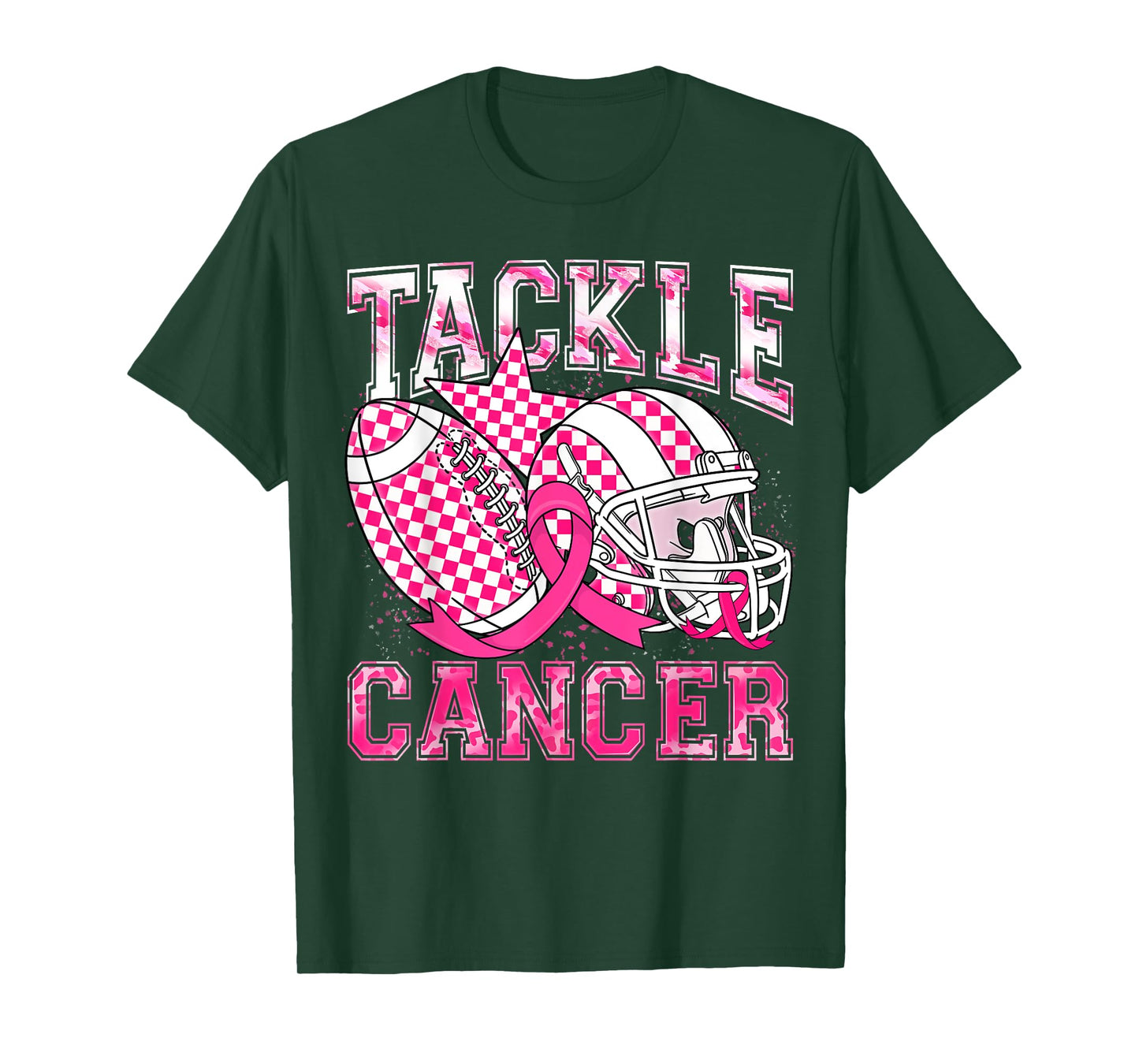 Football Tackle Breast Cancer Pink Breast Cancer Awareness T-Shirt
