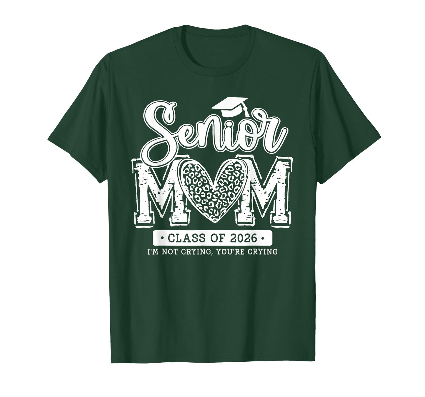 Senior Mom Class Of 2026 Senior Mama 2026 Graduation Leopard T-Shirt