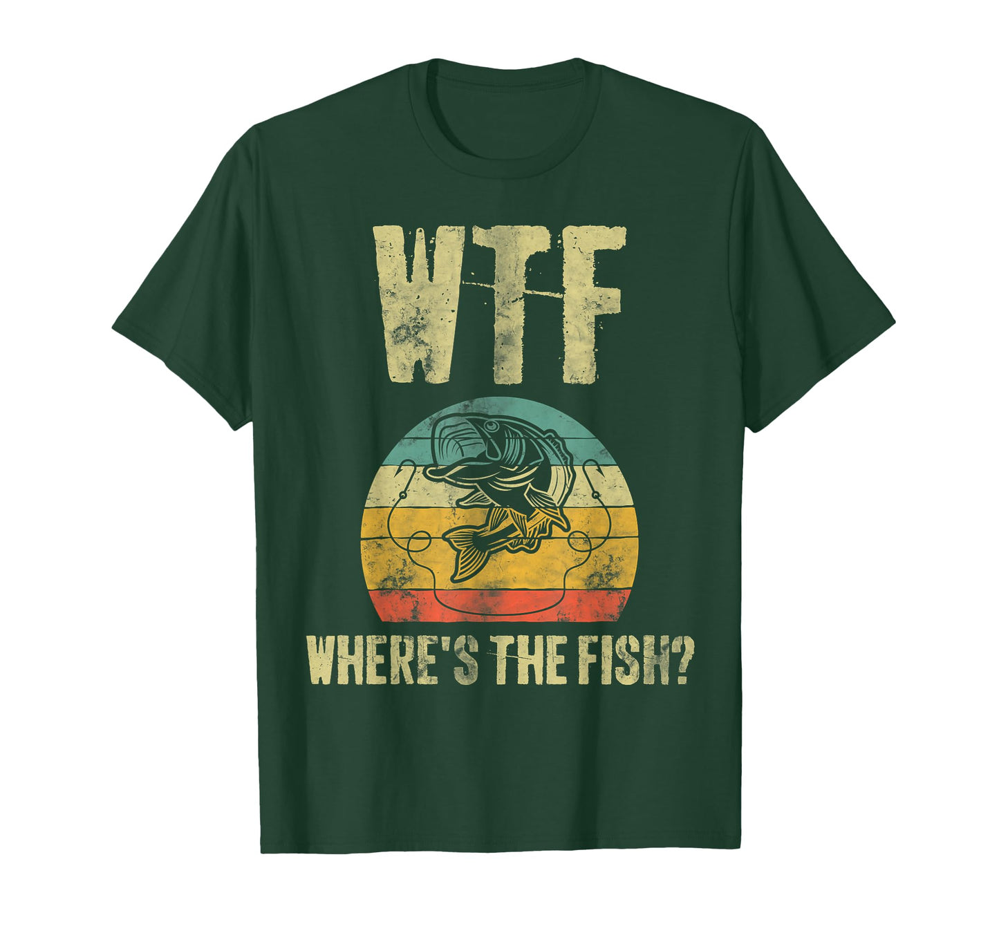 WTF Where's The Fish Fishing Lover Funny Fisherman T-Shirt