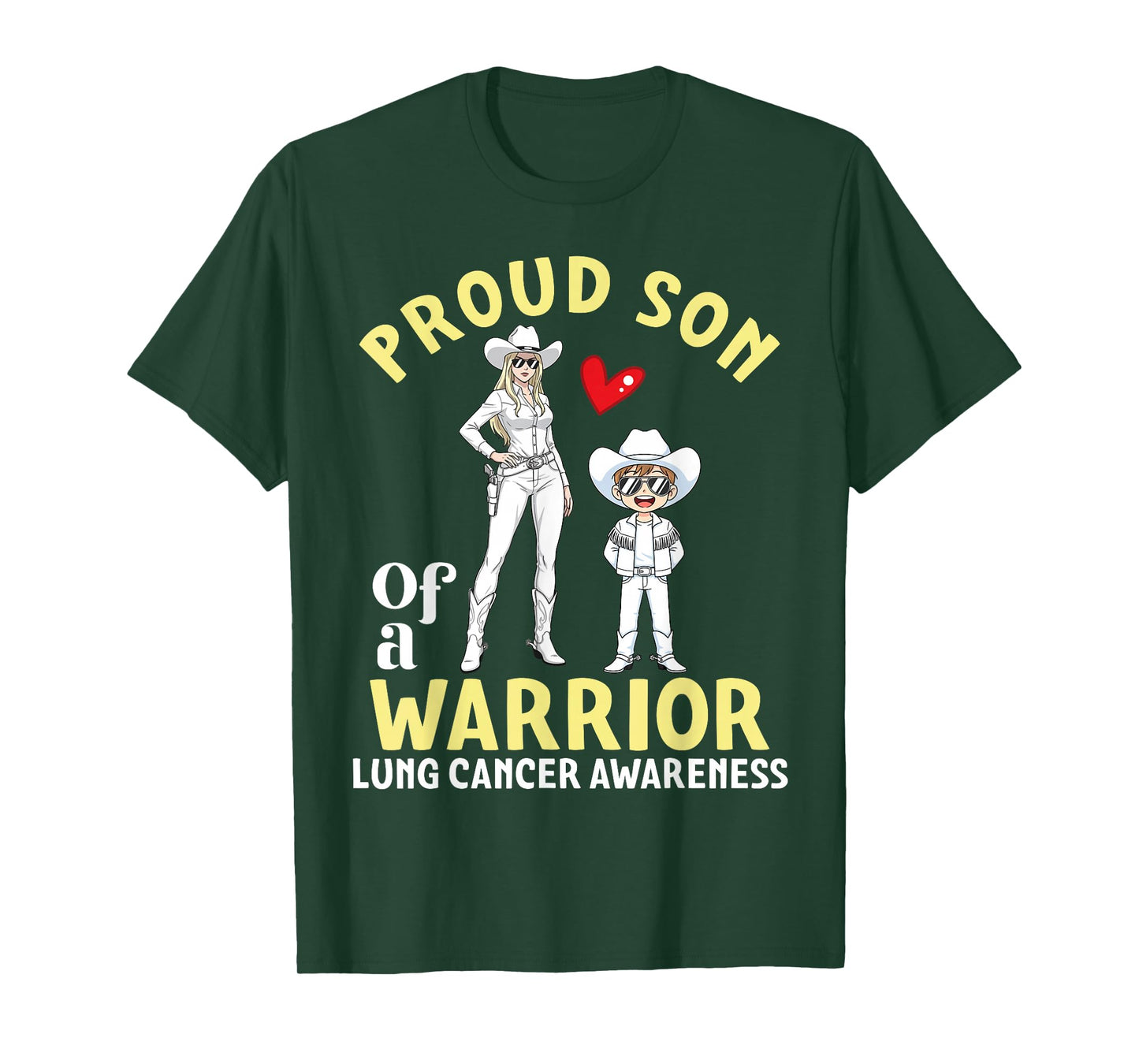 Proud Son of A Warrior Lung Cancer Awareness Support Mother T-Shirt