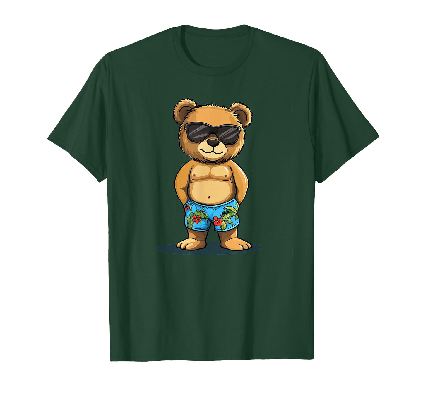 Casual Teddy Shorts Costume for Swimming Trunks Lovers T-Shirt