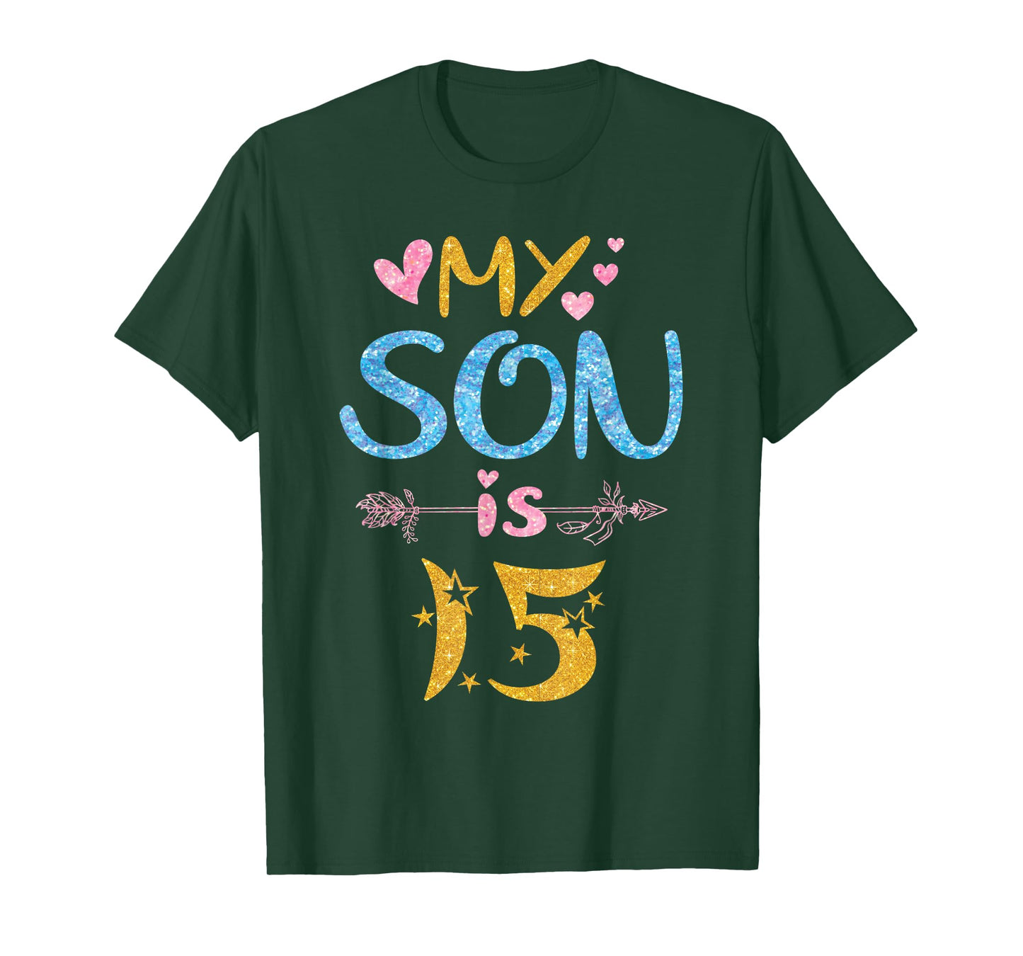 Mother Father Mom Dad Happy Birthday My Son Is 15 Years Old T-Shirt